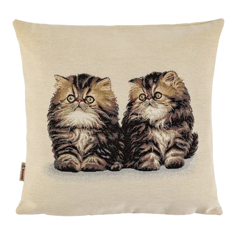 Copricuscino SIMBA & NALA, Gobelin Jacquard, 45x45 cm