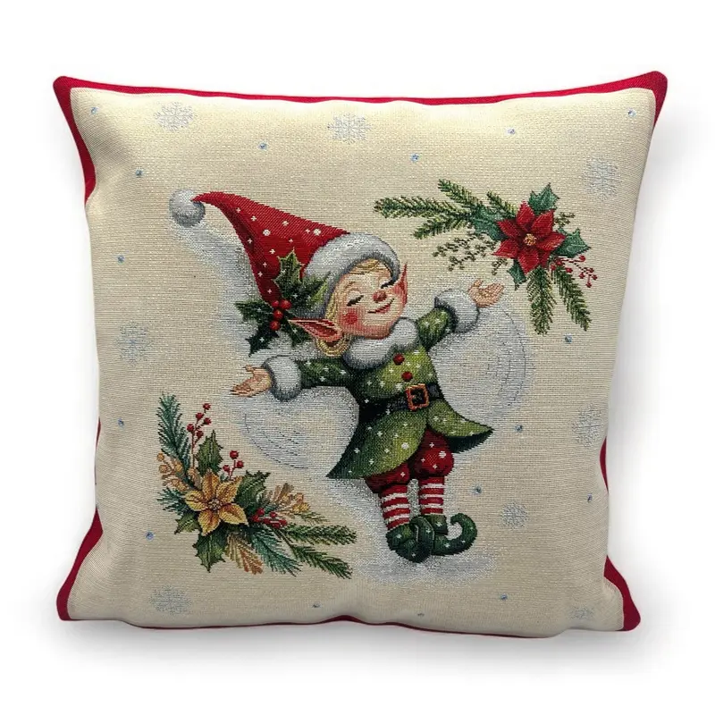 Copricuscino TINY B, uni, Gobelin Jacquard, Lurex Gold, 45x45 cm