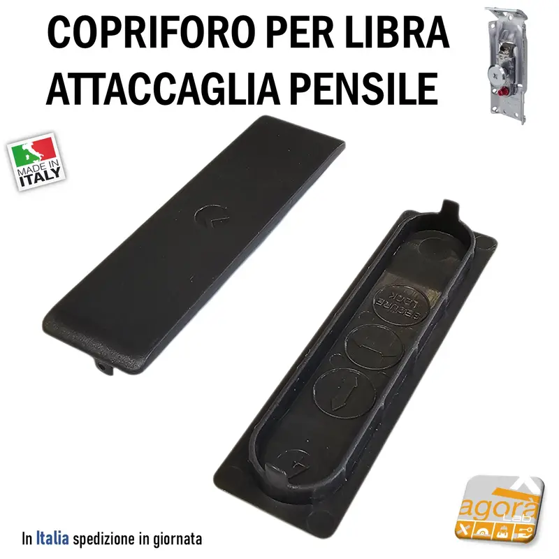 COPRIFORO X ATTACCAGLIA PER PENSILE CUCINA H1 LIBRA CC5 ANTRACITE SCURO PZ 10