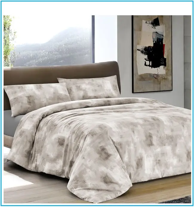 Copripiumino 100% Cotone Made in Italy | Lavabile in Lavatrice e Asciugatrice | Matrimoniale, 1 Piazza e Mezza, 1 Piazza - art.Nebula