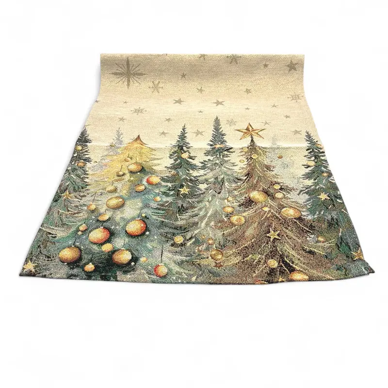 Corridore Runner Tovaglietta CHRISTMAS LIGHTS, uni, Gobelin Jacquard, lurex oro