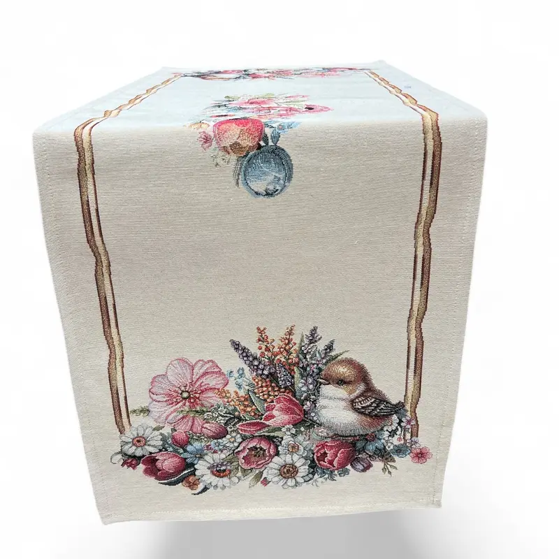 Corridore Runner Tovaglietta EASTER FIELDS, uni, Gobelin Jacquard
