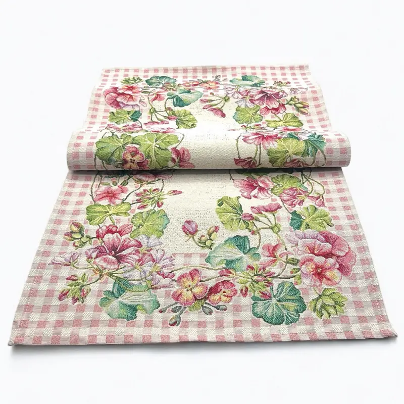 Corridore Runner Tovaglietta GERANIO, uni, Gobelin Jacquard