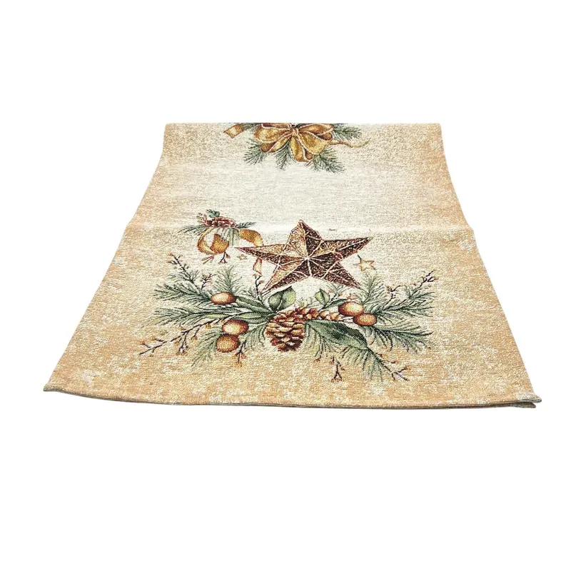 Corridore Runner Tovaglietta GOLDEN LIGHT, uni, Gobelin Jacquard, lurex oro