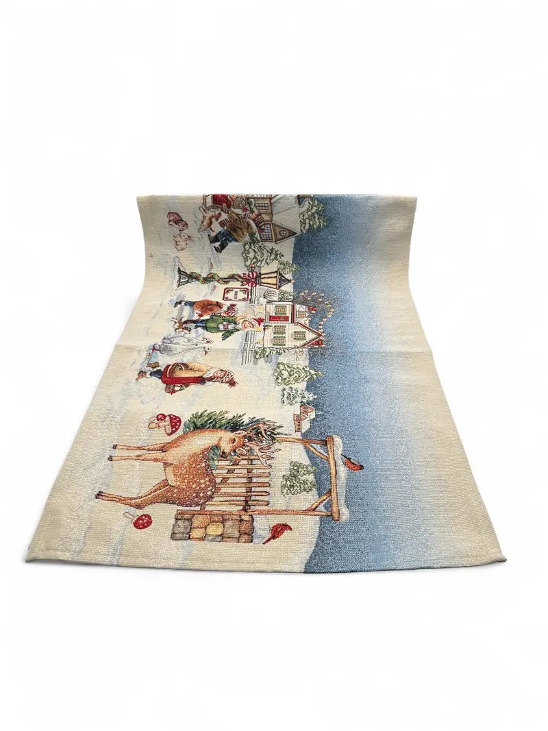 Corridore Runner Tovaglietta LITTLE FRIENDS, uni, Gobelin Jacquard, Lurex Silver