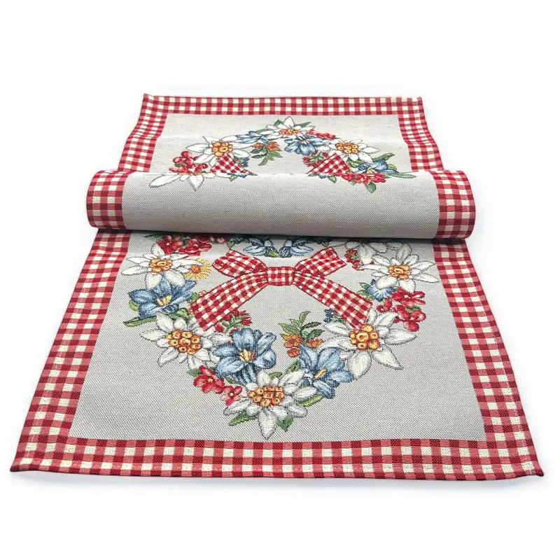 Corridore Runner Tovaglietta PORDOI, uni, Gobelin Jacquard