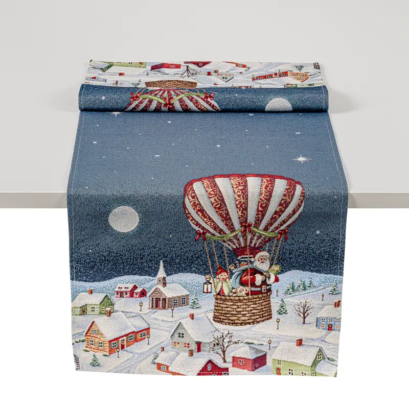 Corridore Runner Tovaglietta SANTA IS COMING, uni, Gobelin Jacquard