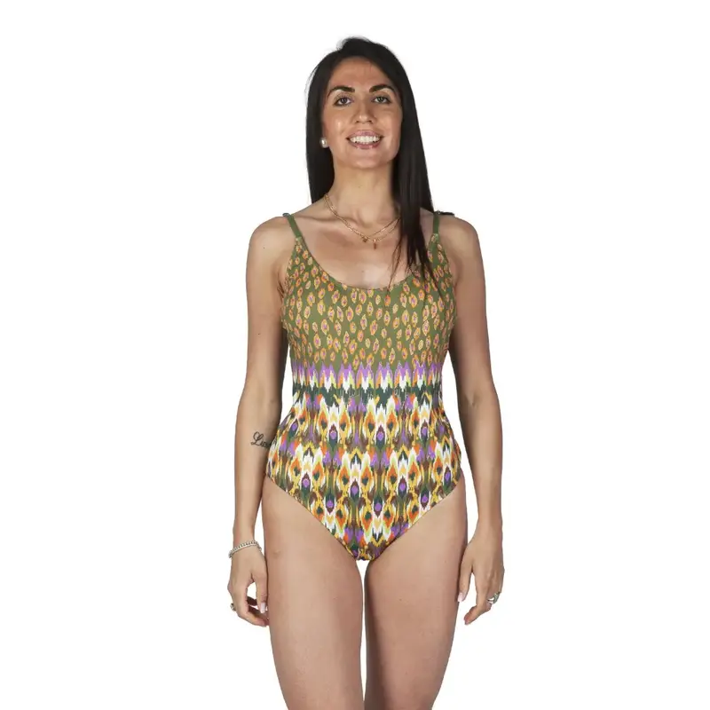 Costume intero imbottito senza ferretto in fantasia Faded Touch