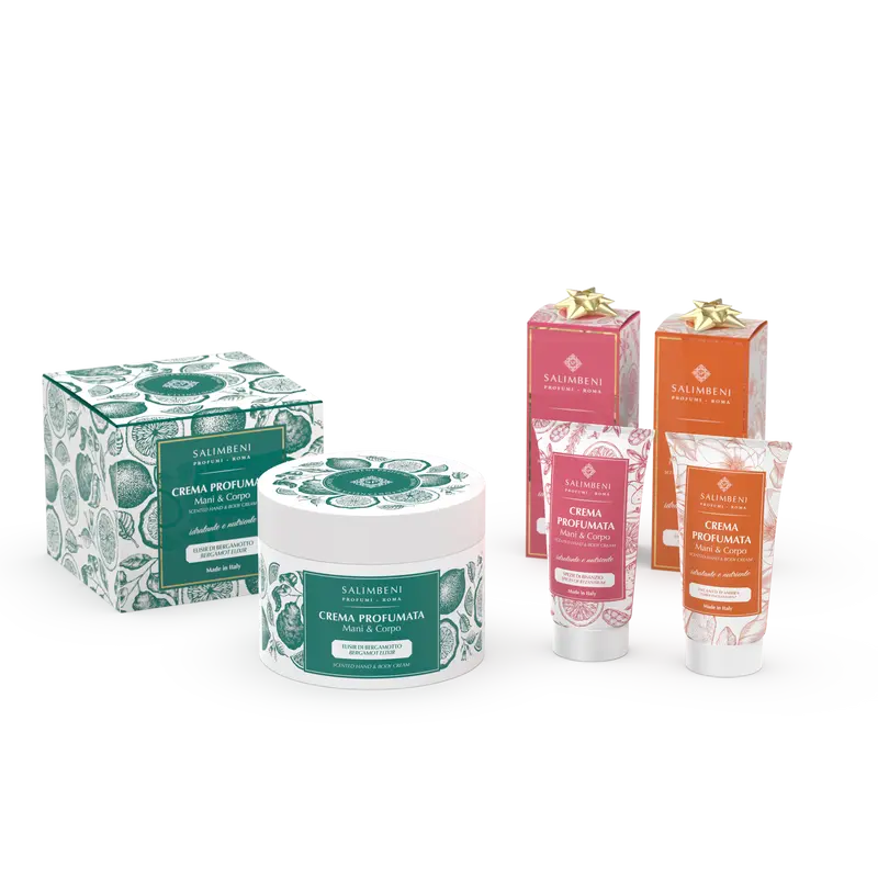Creme Perfumado de 200 ml de Elixir de Bergamota + Creme Perfumado de 50 ml de Especiarias de Bizâncio em PROVA GRATUITA + Creme Perfumado de 50 ml de Encanto de Âmbar em PROVA GRATUITA