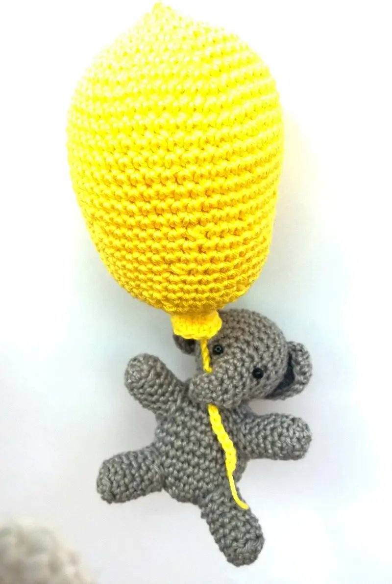 Crochet Elephant with balloon
