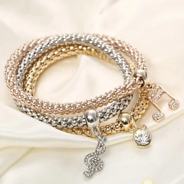 "CrystalNotes" - 3 bracciali preziosi con note musicali - IN ESCLUSIVA