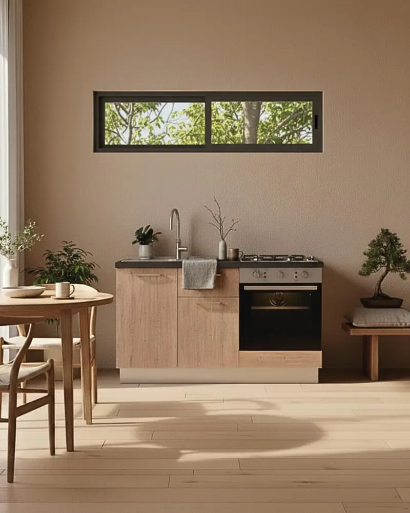 Cucina compatta Gaia - 150 cm Linea Elettra - Blocco cucina moderno base per appartamento, B&B e hotel - Personalizzabile in finiture e colori - Personalizzabile in composizione ed accessori