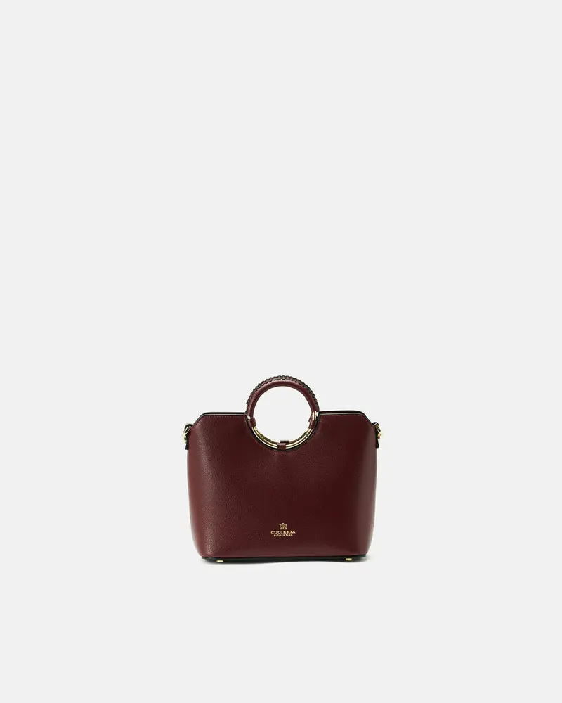 CUOIERIA FIORENTINA - Tote Bag Piccola Oblò - Bordeaux