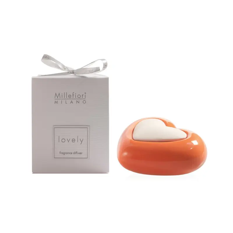 CUORE ARANCIONE -Millefiori Milano- Diffusore in Ceramica