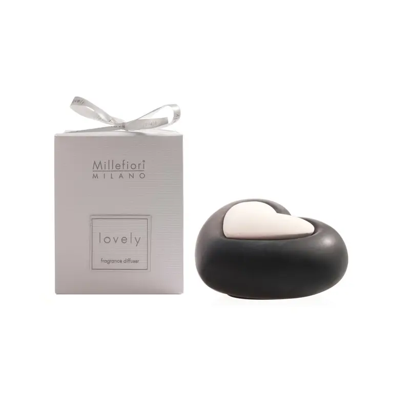 CUORE NERO -Millefiori Milano- Diffusore in Ceramica