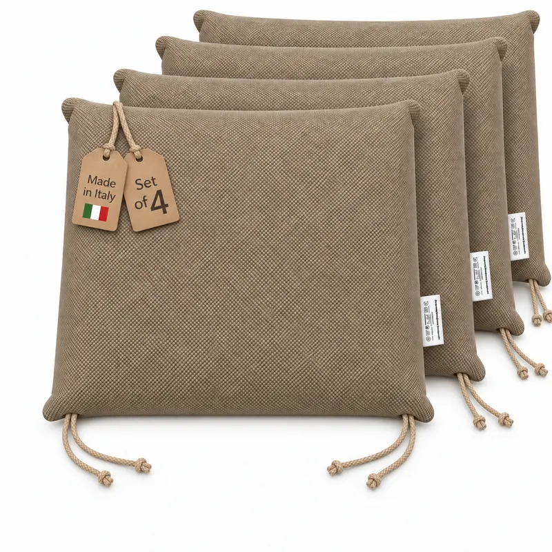Cuscini copri sedie da cucina antimacchia Sfoderabilii Beige Scuro - Linea Palermo