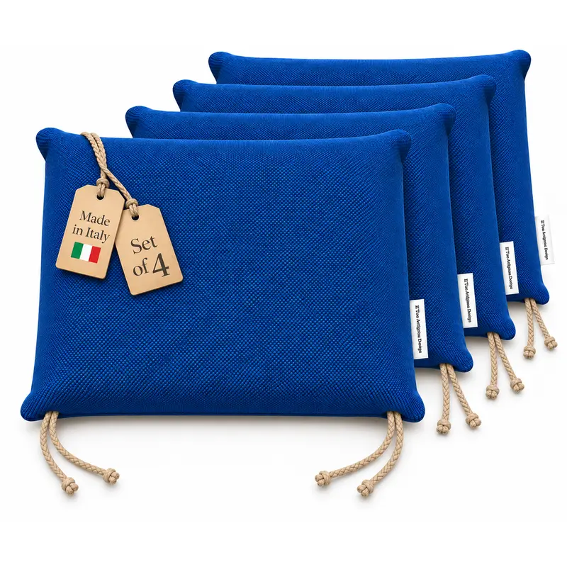 Cuscini copri sedie da cucina antimacchia Sfoderabilii Blu - Linea Palermo