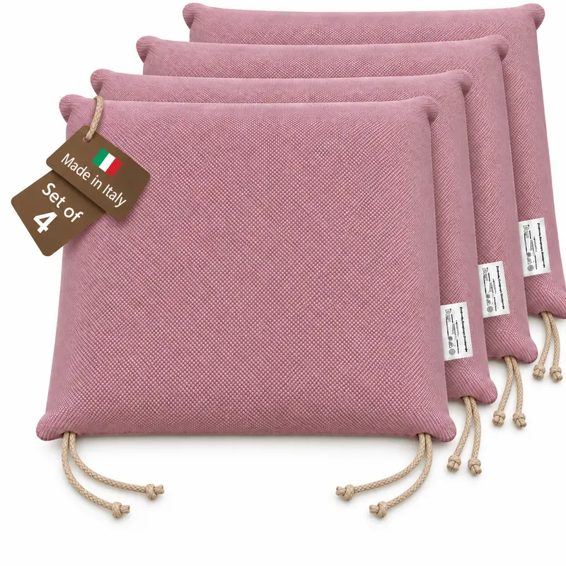 Cuscini copri sedie da cucina antimacchia Sfoderabilii Rosa Magnolia - Linea Palermo