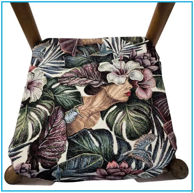 Cuscini per Sedie Cucina Set 4 Pezzi – 39x39 cm, Tessuto Gobelin, Sfoderabili con Zip, Lavabili- 7 fantasie