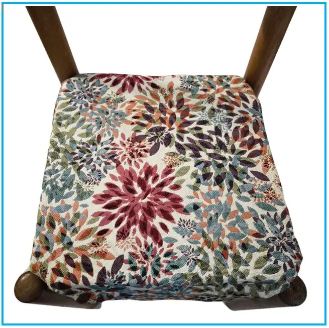 Cuscini per sedie da cucina - set 6 Pezzi - con alette e zip - 39x39 cm - tessuto Gobelin - 7 fantasie