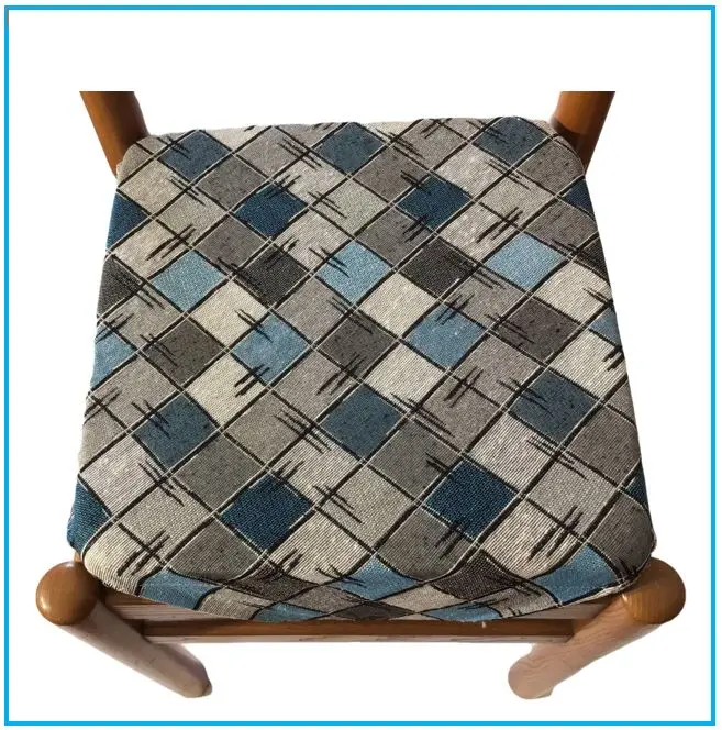 Cuscini sedie cucina con ali - Set 4/6 - colore var. bleu - tessuto Gobelin - art.chess