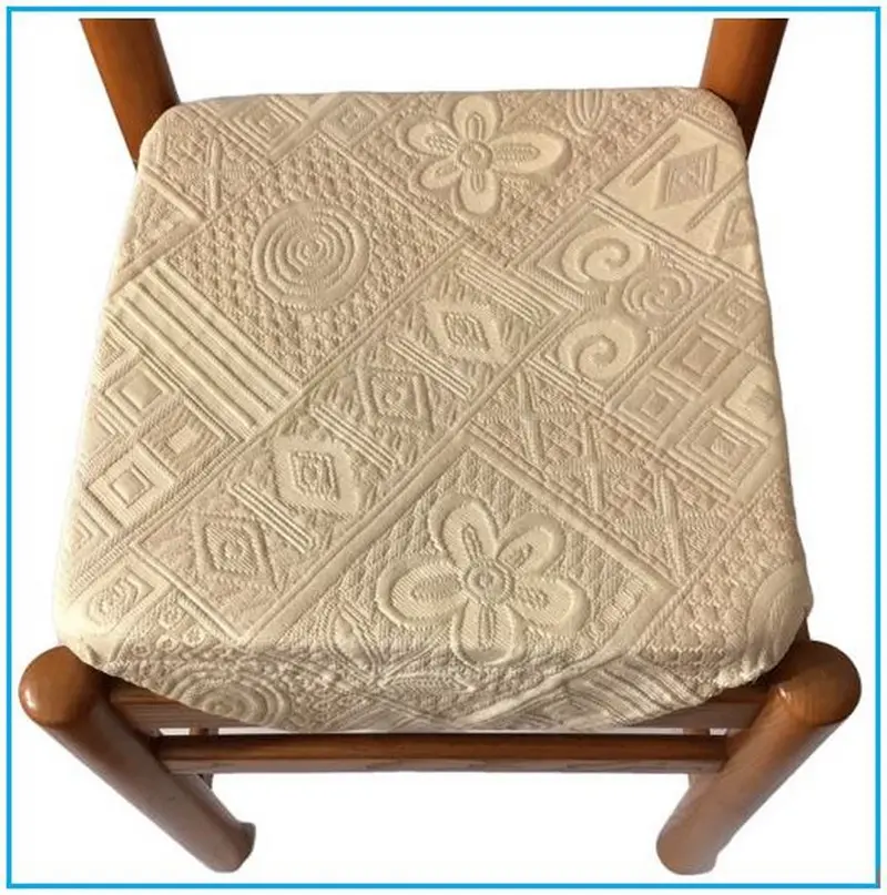 Cuscini sedie cucina Set 4/6 - colore beige - tessuto Jacquard Matelasse'