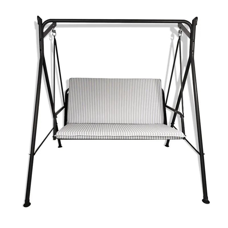 Cuscino azzurro per dondolo da giardino - linea fasciato