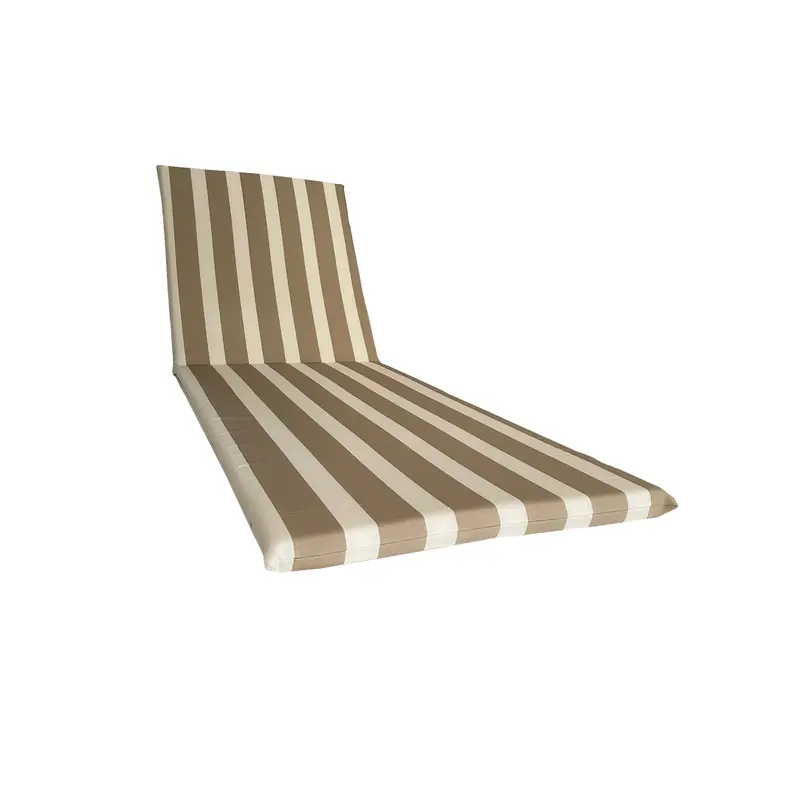 Cuscino Beige fasciato per lettino prendisole - Poliestere impermeabile