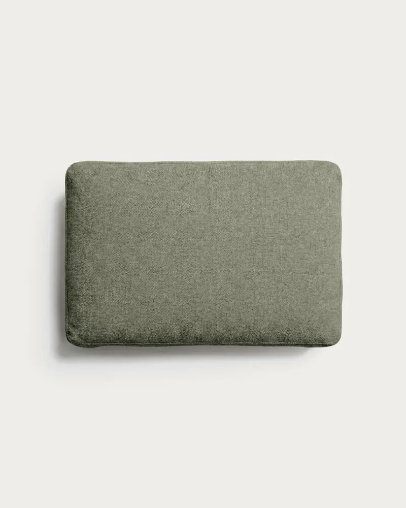 Cuscino Blok in ciniglia verde muschio 40 x 60 cm