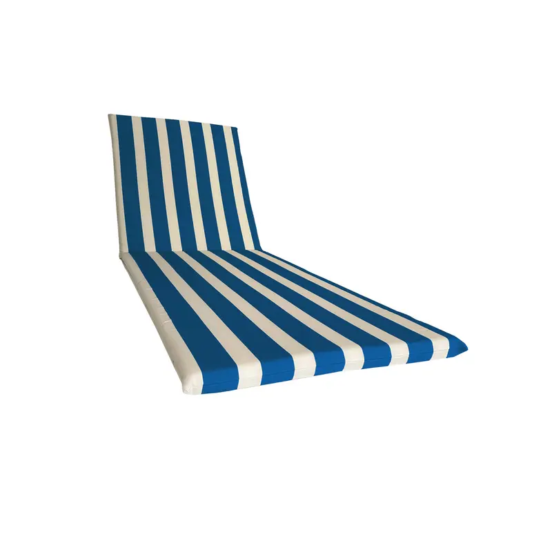 Cuscino blu fasciato per lettino prendisole - Poliestere impermeabile