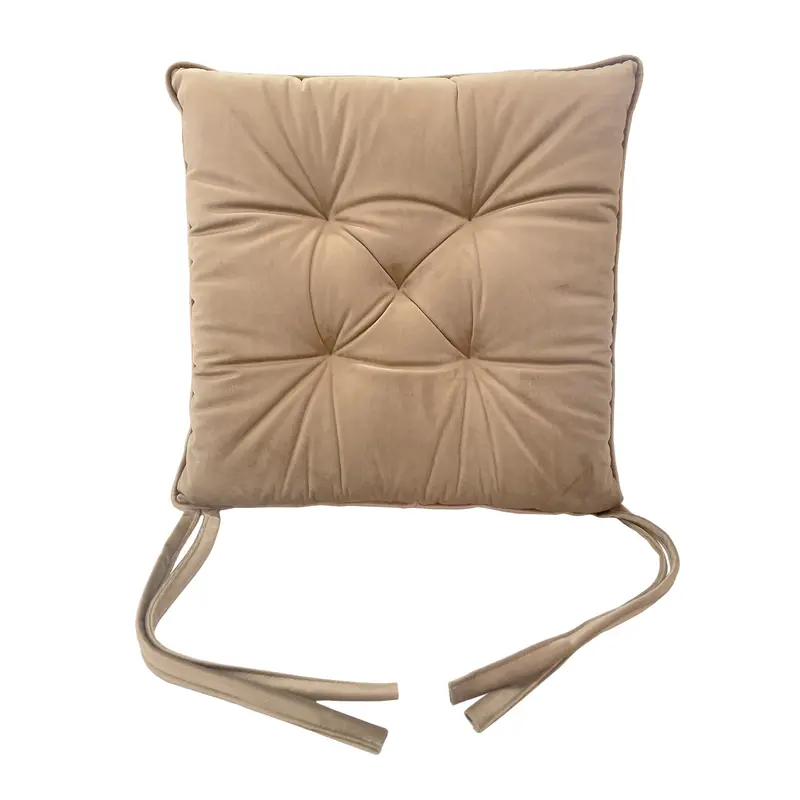 Cuscino Coprisedia in Velluto Beige - Linea Parigi