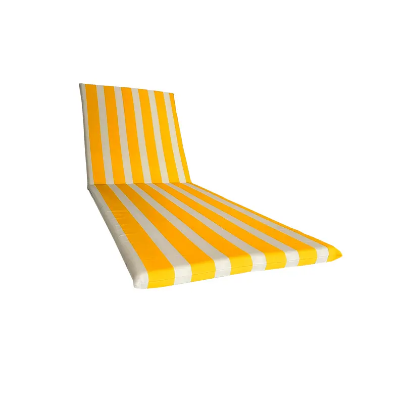 Cuscino Giallo fasciato per lettino prendisole - Poliestere impermeabile