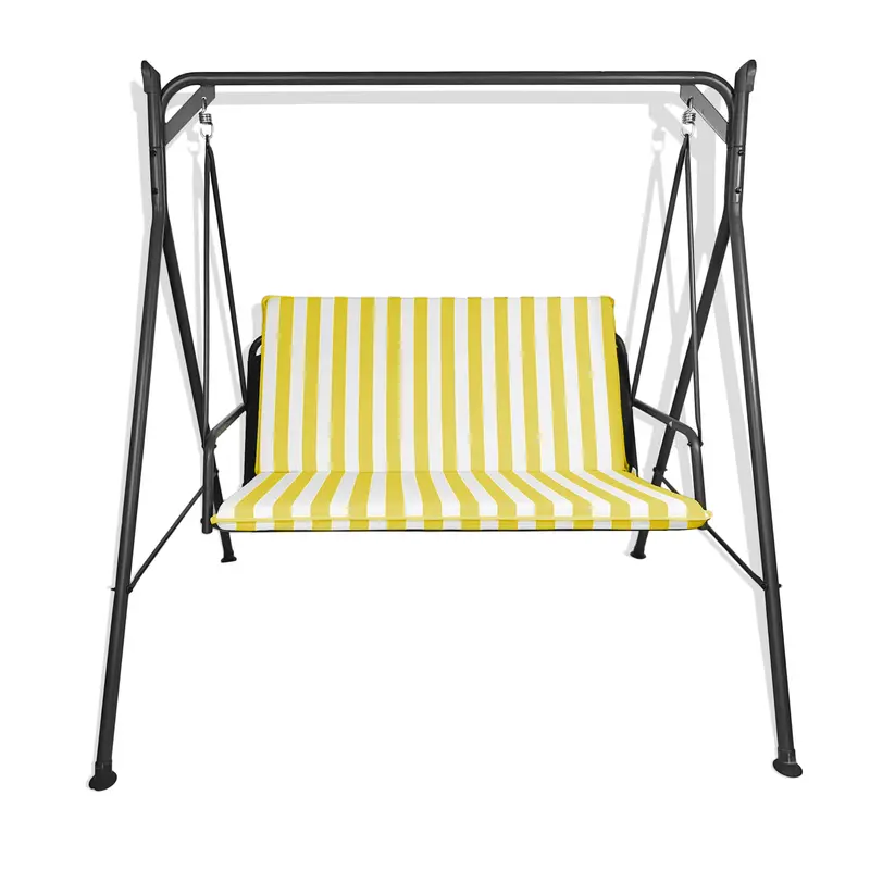 Cuscino giallo per dondolo da giardino - linea fasciato