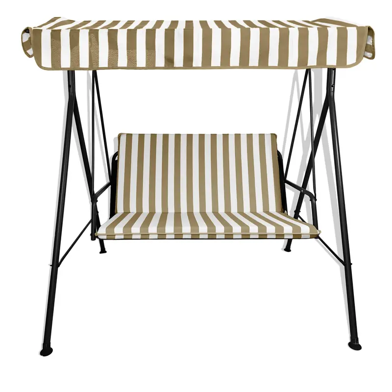 Cuscino impermeabile beige per dondolo da giardino - linea fasciato