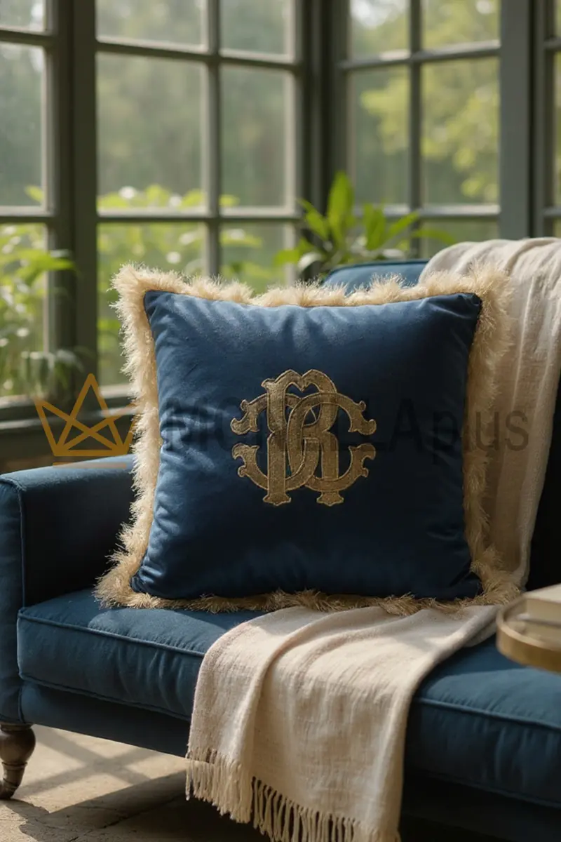 Cuscino Macro Zebrage Monogram Velvet Roberto Cavalli 88390