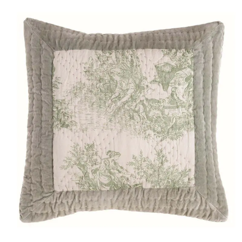 Cuscino toile de jouy vintage velvet