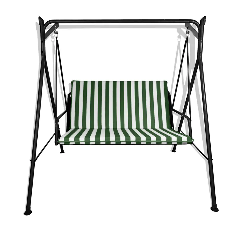 Cuscino verde per dondolo da giardino - linea fasciato