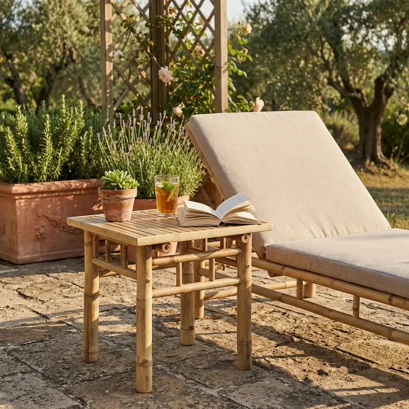 Cuzco - tavolino in legno marrone 45x45