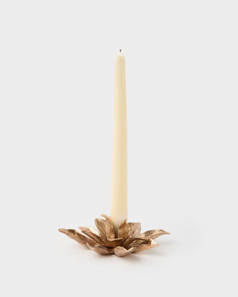 Dalia Bronze Candle Holder by Osanna Visconti, Medium