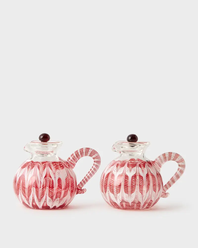 D'Ascoli Shaya Oil and Vinegar Set, Ruby