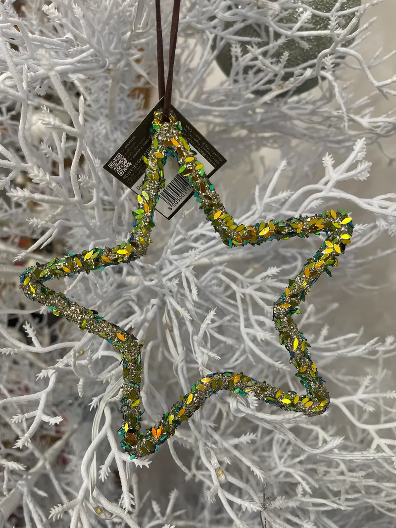 Decorazione in vetro a forma di stella