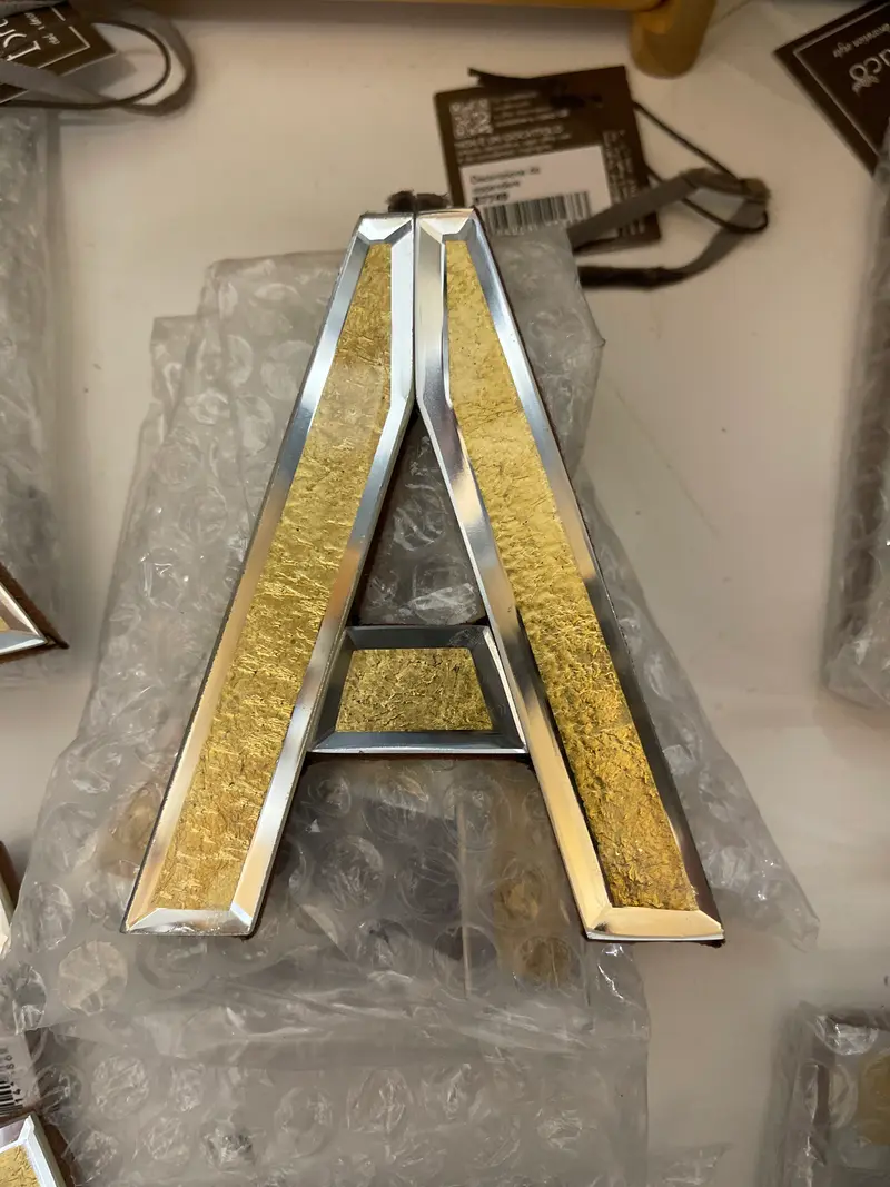 DECORAZIONE LETTERA ALFABETO MIRROR CM11X11