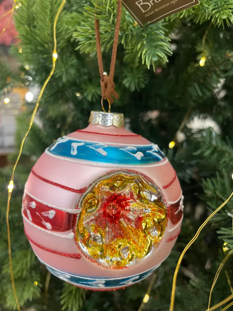 DECORAZIONE SFERA VETRO PASTEL D10 vintage