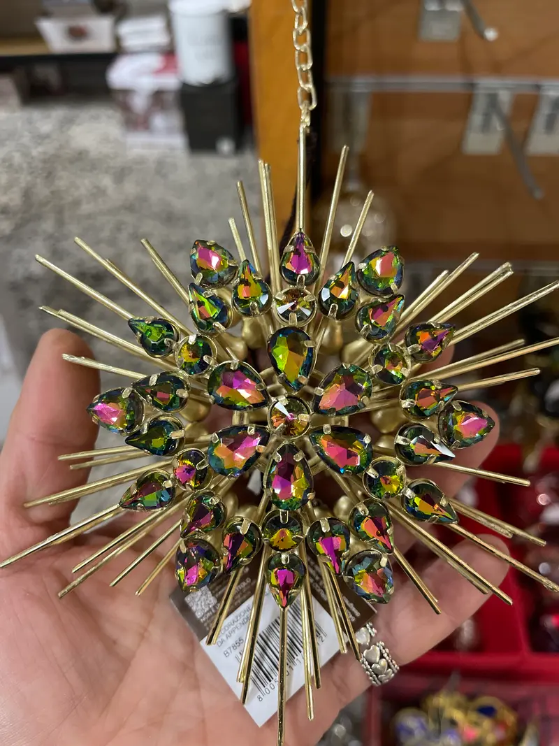 DECORAZIONE SNOWFLAKE RAINBOW CM21X21 ORO