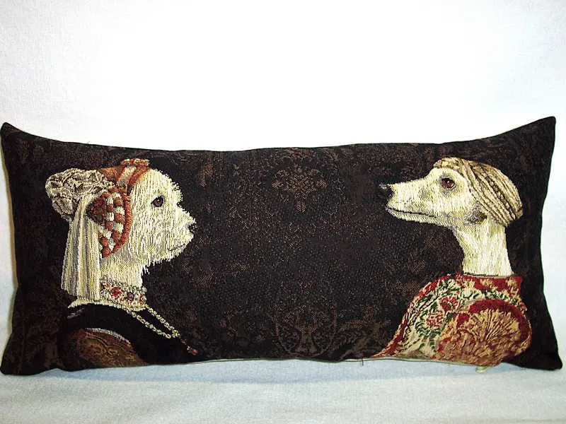 DELLA FRANCESCA DOG PILLOW TAPESTRY