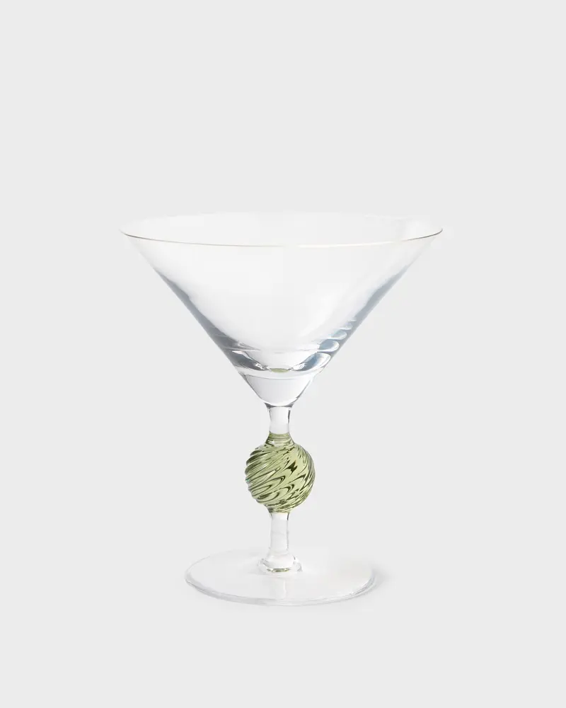Demetra Martini Glass, Green