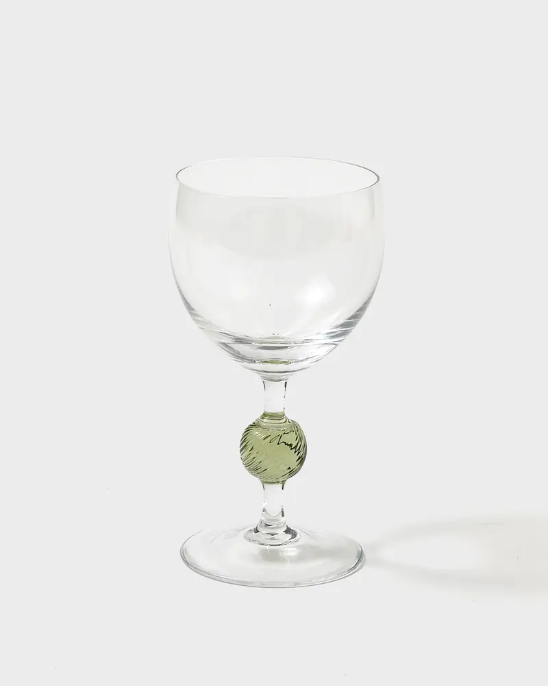 Demetra Water Glass, Green