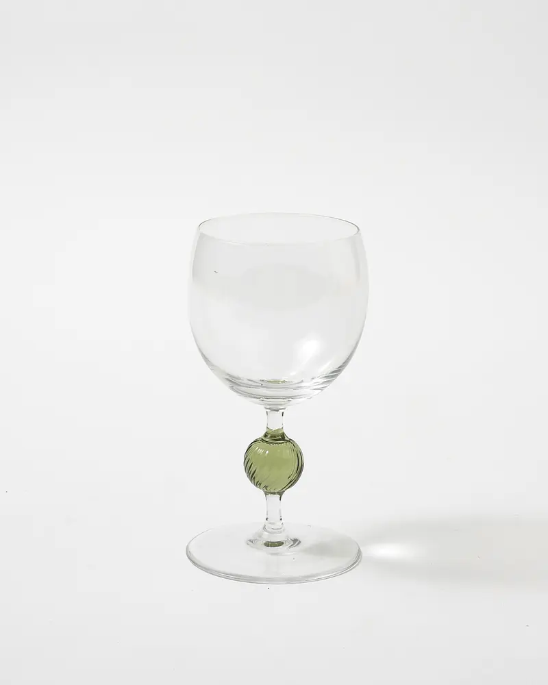 Demetra Wine Glass, Green