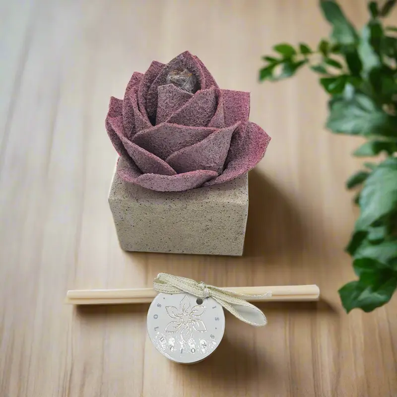 Diffusore Ambiente Rosa Maravee in Sughero Rosa – Elegante Profumatore Naturale