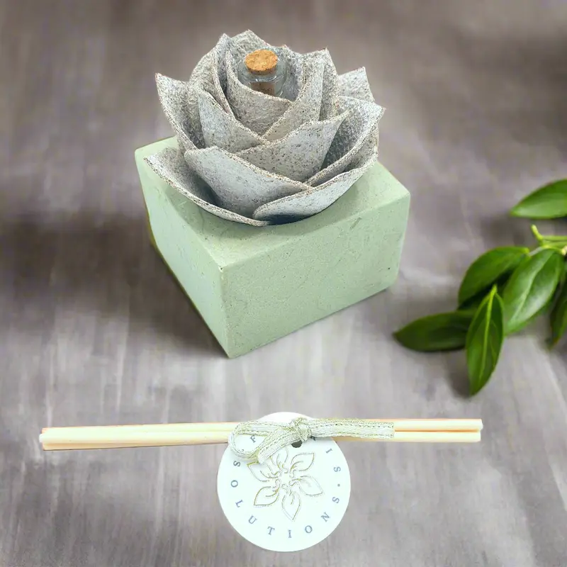 Diffusore Ambiente Rosa Piperita in Sughero Bianco – Elegante Profumatore Naturale